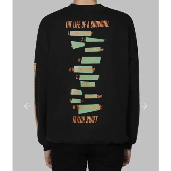 Taylor Swift The Life of a Showgirl Black Sweatshirt Crewneck Box Set